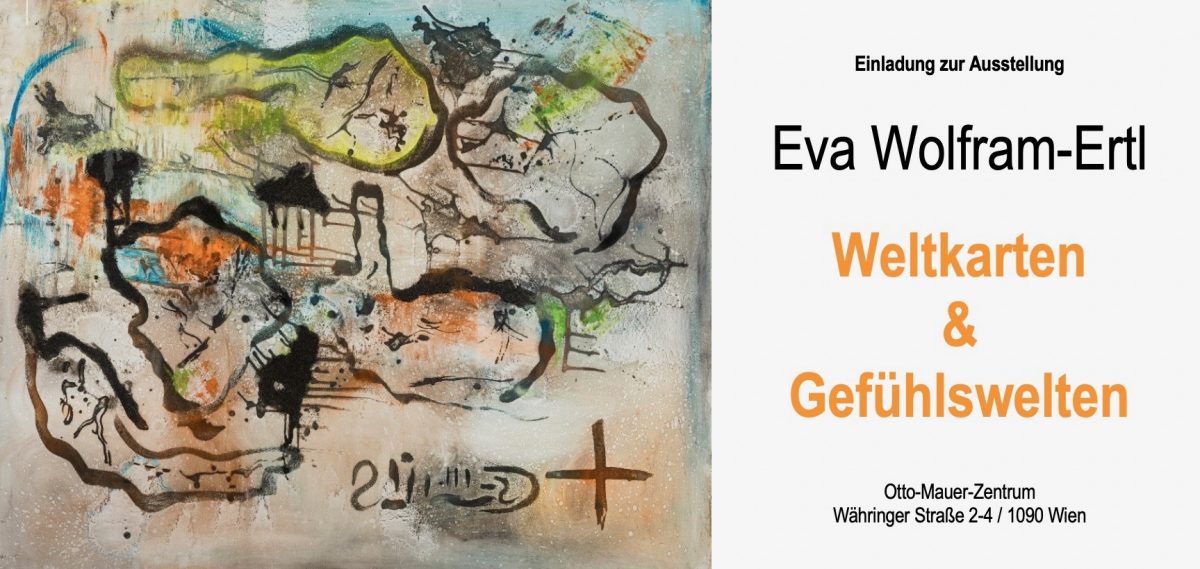 Einladung Vernissage "Weltkarten & Gefühlswelten", 15.10.2019