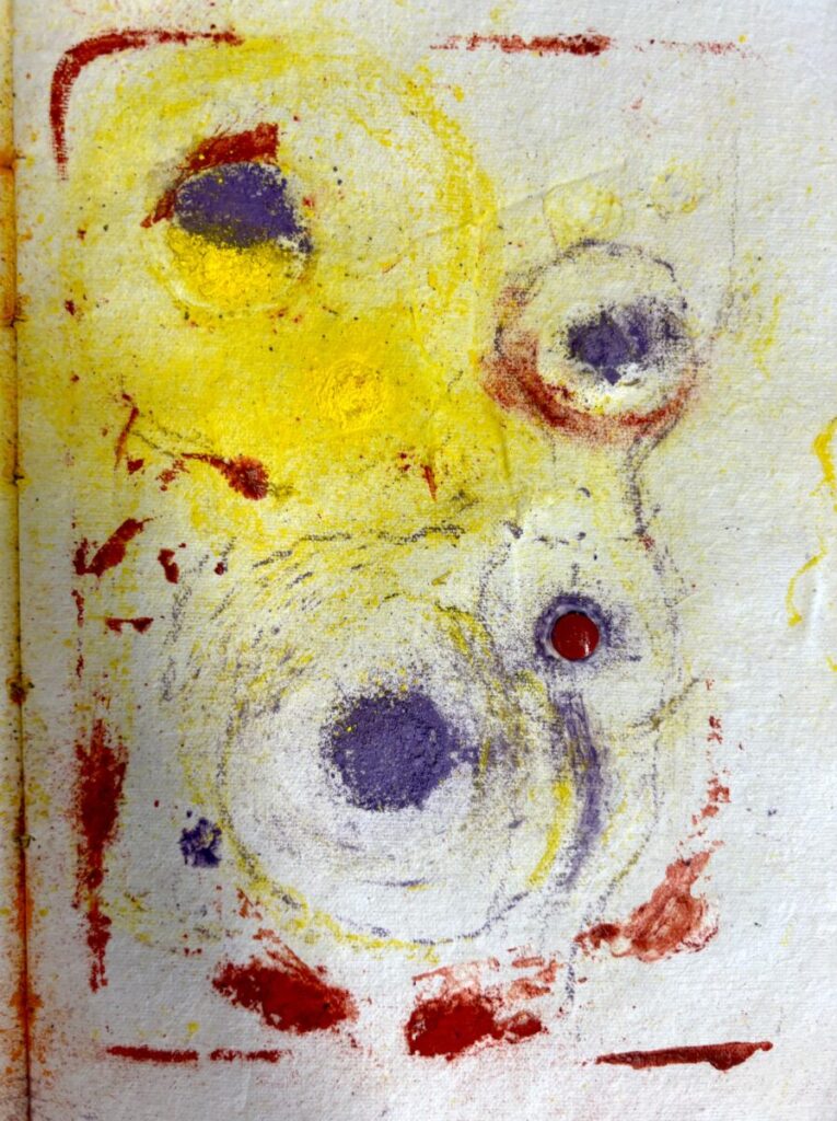 Ringnebel 24,5 x 18 Pigment, Sand, Acrylbinder