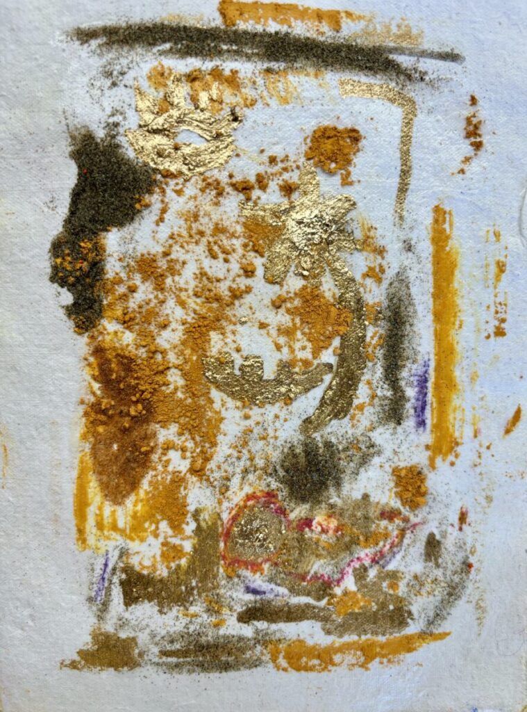 Im Auge des Kometen 24,5 x 18 Pigment, Sand, Acrylbinder