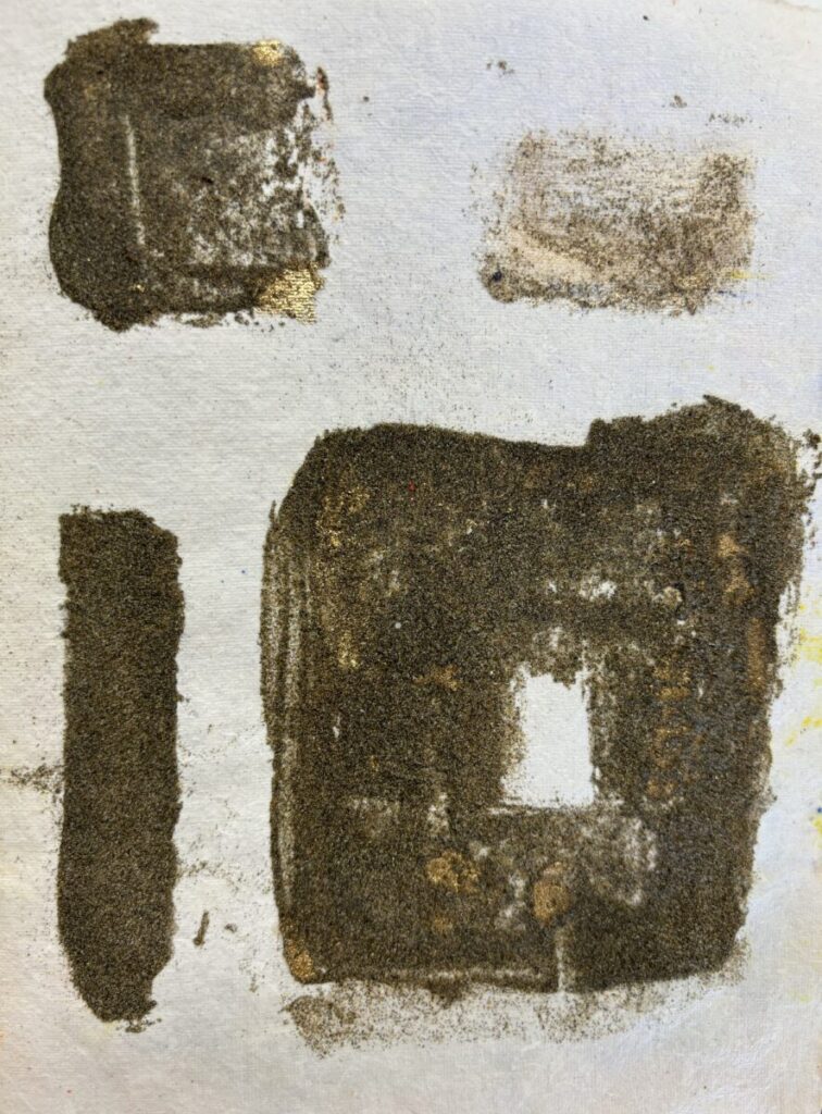Ode an Sarah Rapson 24,5 x 18 Pigment, Sand, Acrylbinder