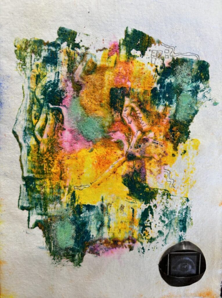 Augenblick 24,5 x 18 Pigment, Sand, Acrylbinder