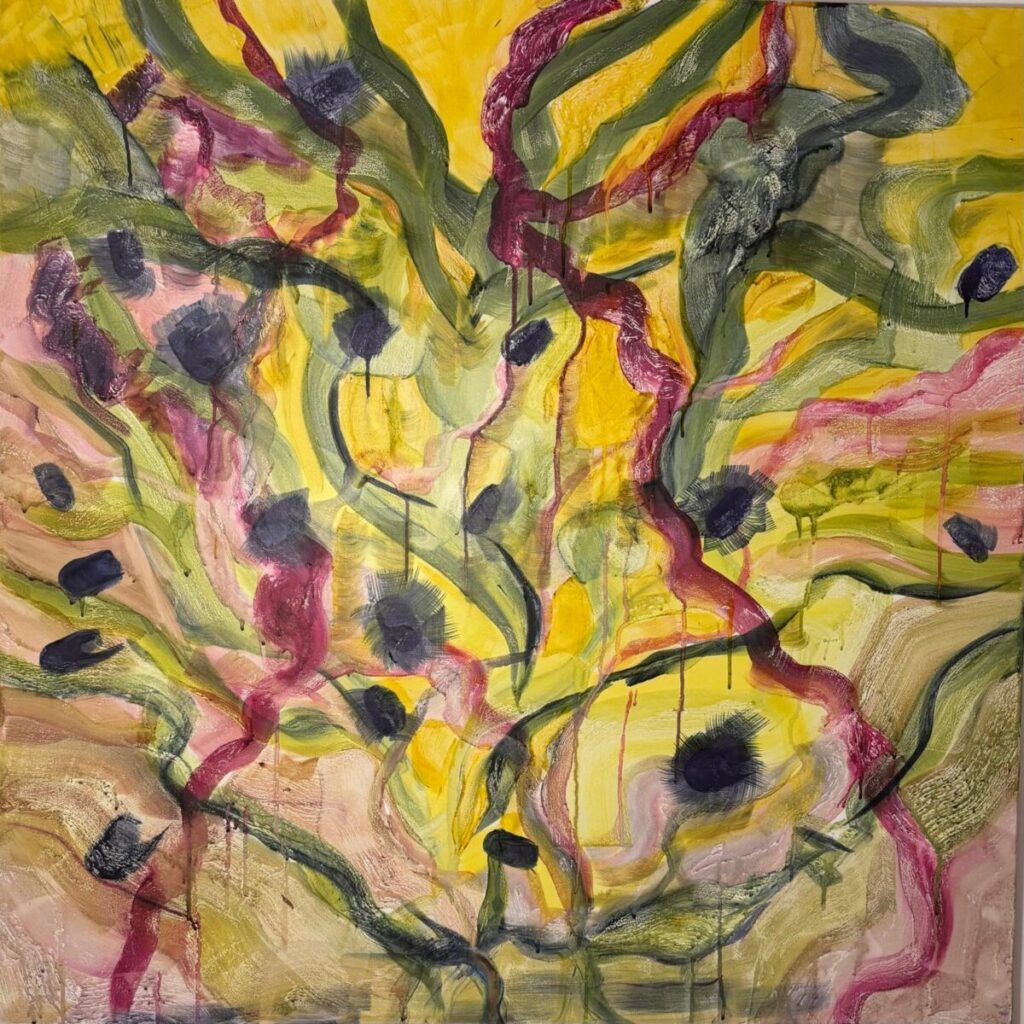Blütenlicht, 100x100, Eitempera