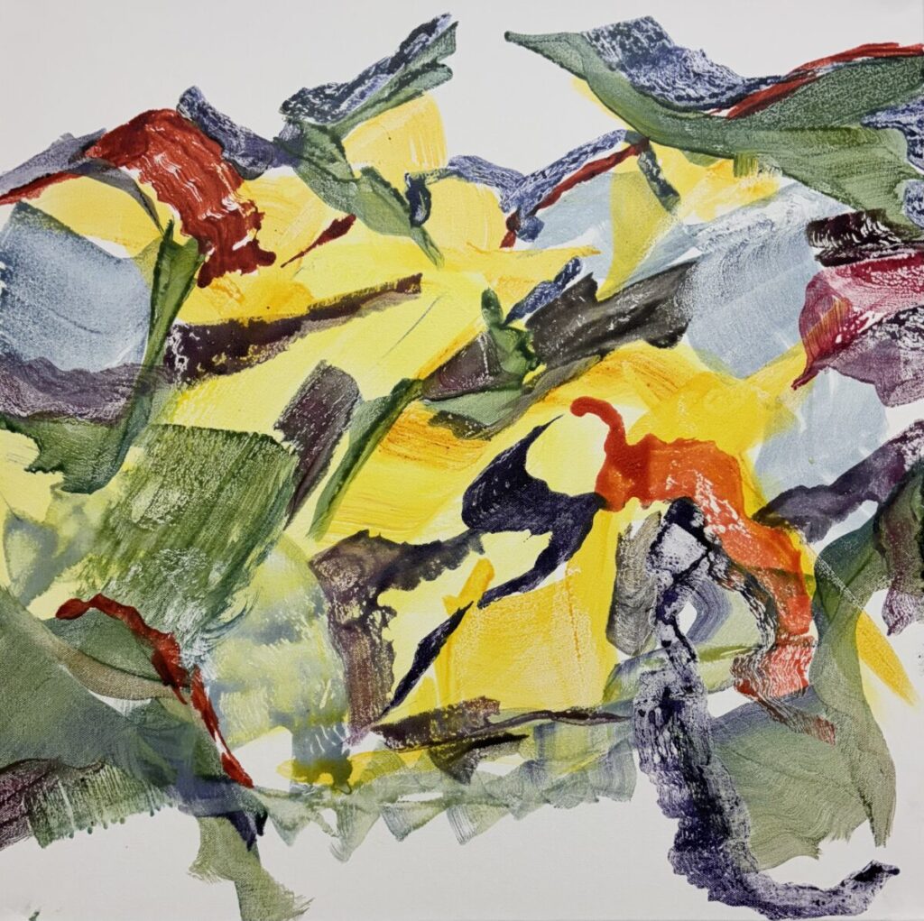 Bunte Leere 2, 60x60, Eitempera