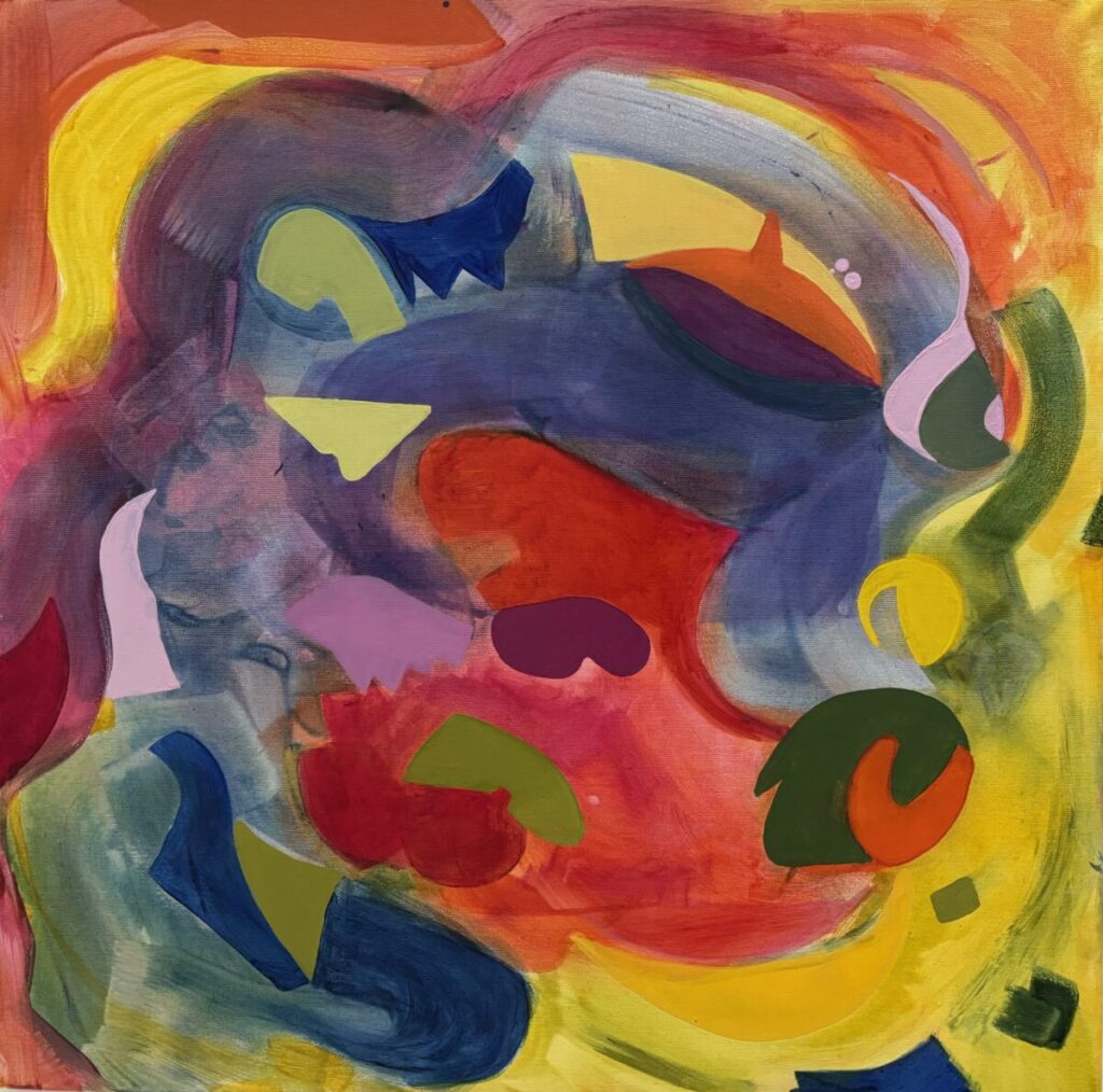 Farbspiel RSI 80x80, Eitempera, Öl