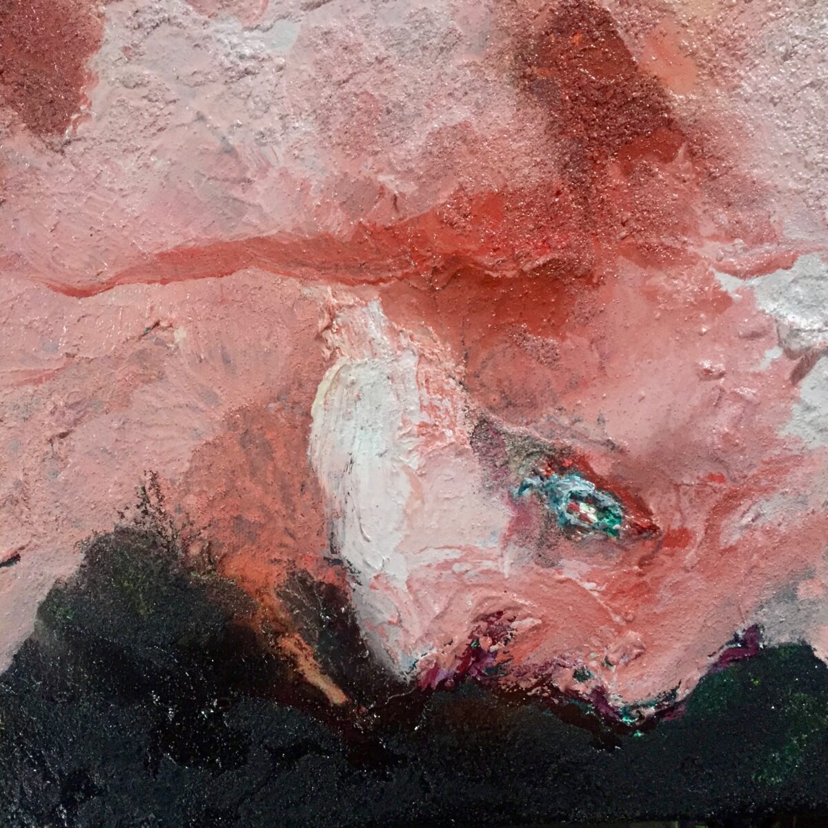 Vogel in einer Vulkan-Eruption